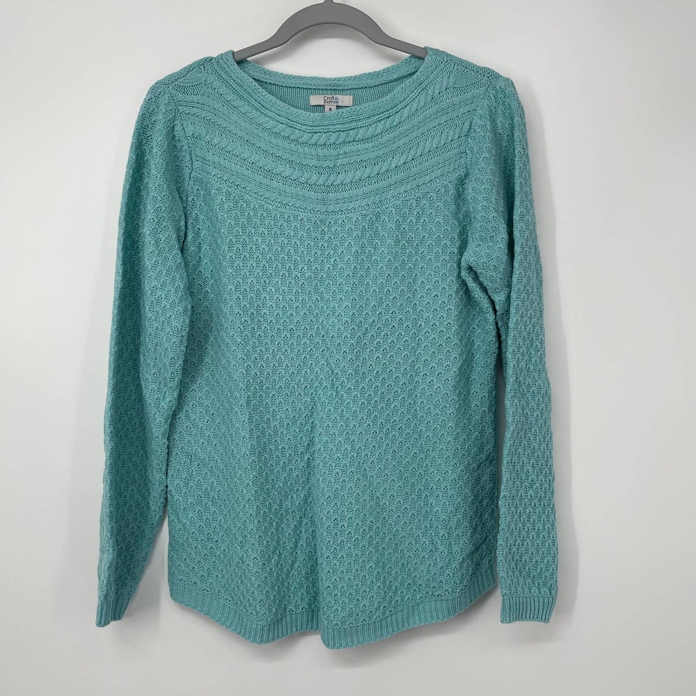 CROFT & BARROW LIGHT BLUE SOFT LONG SLEEVE SWEATER MEDIUM